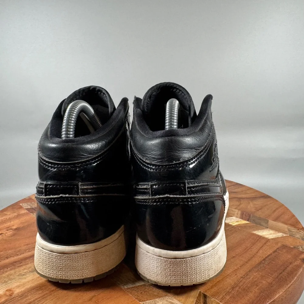 Nike Air Jordan 1 Mid Black Action Grape Patent Leather DV1337-004 Youth 5.5Y/W7